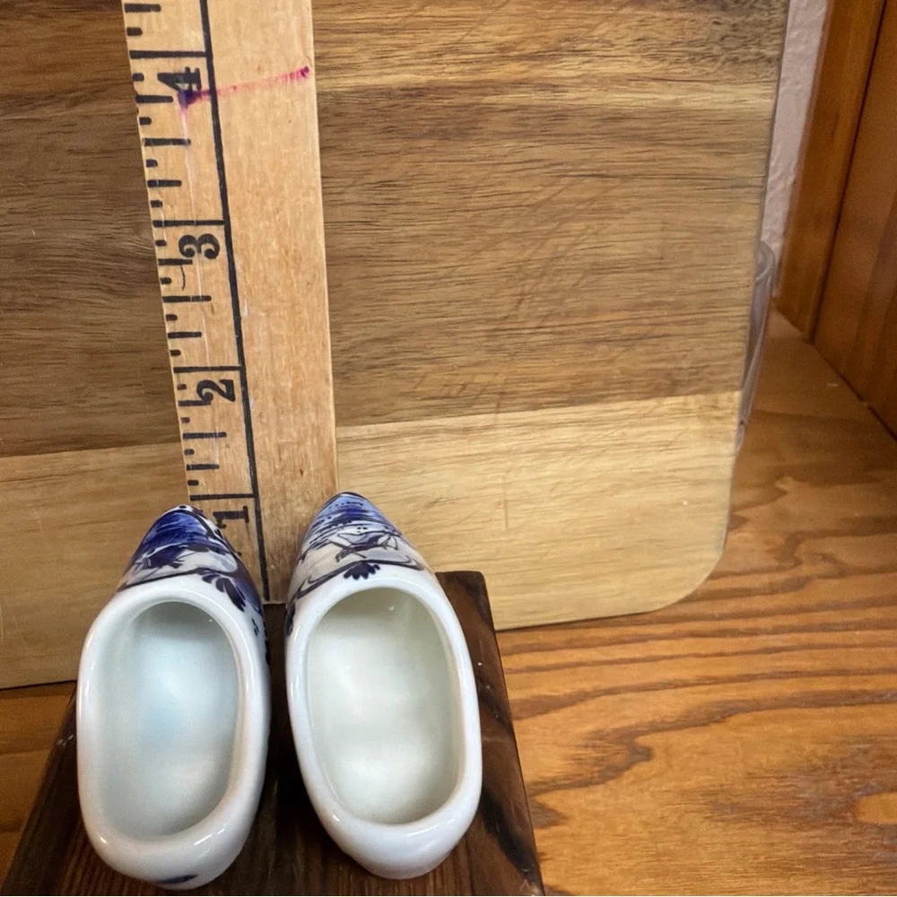 Vintage Delft Blue and White Ceramic Clogs made in Holland Excellent Condition